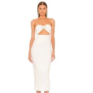 Michael Costello × REVOLVE Erin Midi
Dress in White NWT Size XS